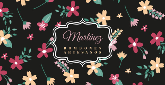 FONDO FLORES NEGRO
